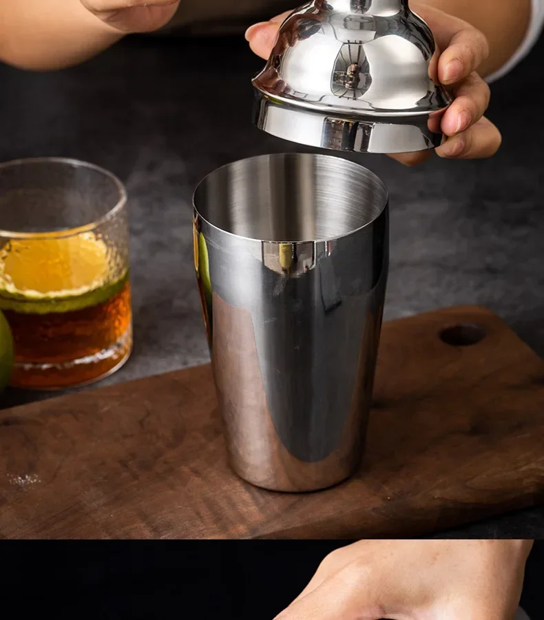 1Pcs Stainless Steel Cocktail Shaker Bartending Tools Bartender Kit Boston Martini Sharker Drink Mixer