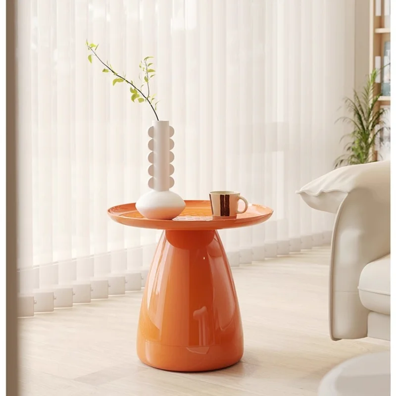Small Side Table Eco-Friendly PC Material Rounded Safe Multi-Scene Applicable Living Room Balcony Bedroom Small Coffee Table