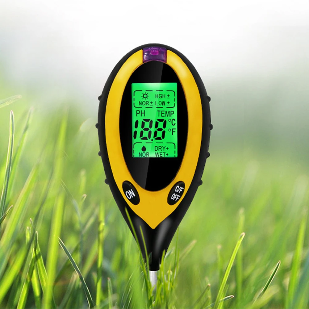 Sunlight Fertility Tester Wireless Smart Soil Tester LCD Digital Display Promote Plants Healthy Growth for Home Garden Lawn Farm