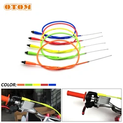 OTOM Motorcycle Throttle Cable 316 Stainless Steel Core Low Damping Straight Head Oil Line Wire For CB NC CG Engine Motocross