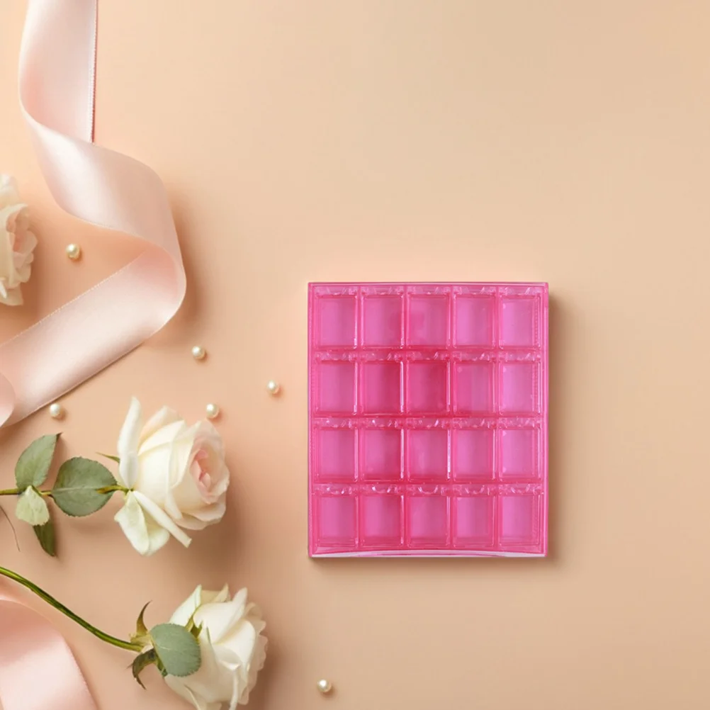 1 Set Divisori rimovibili flip-top trasparenti per unghie in acrilico da 20 griglie per ciondoli per unghie Perline Gemme Organizzatore Piccolo contenitore