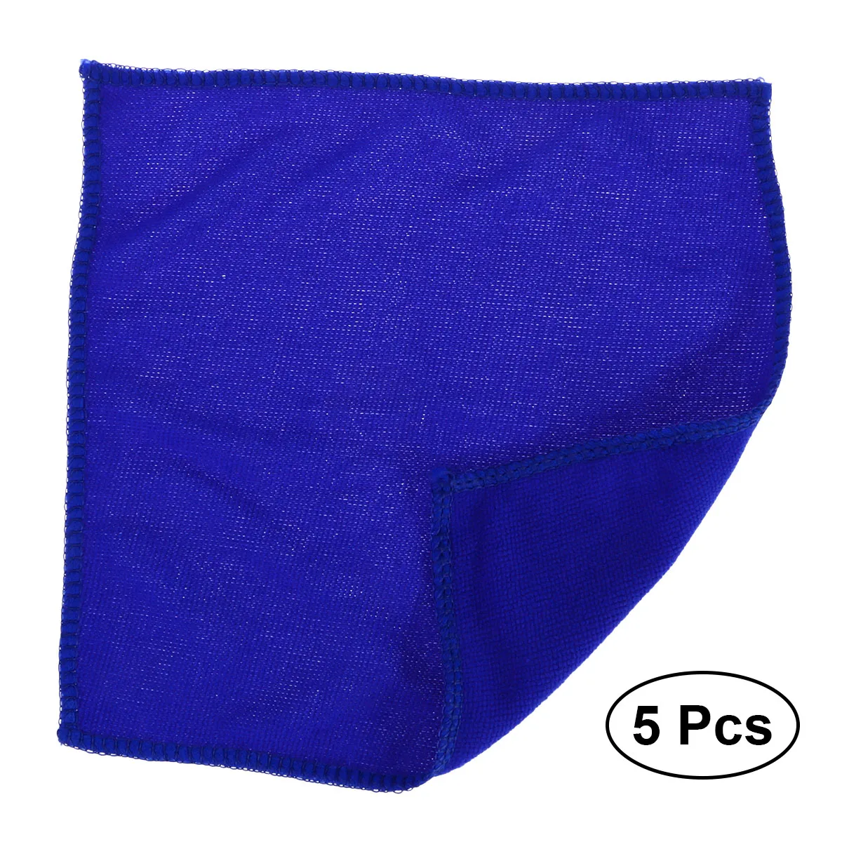 

5Pcs Microfiber Cleaning Cloth Fiber Absorbent Dust Dirt Grease Furniture Window Dry Wet Conditions Dark Blue Home