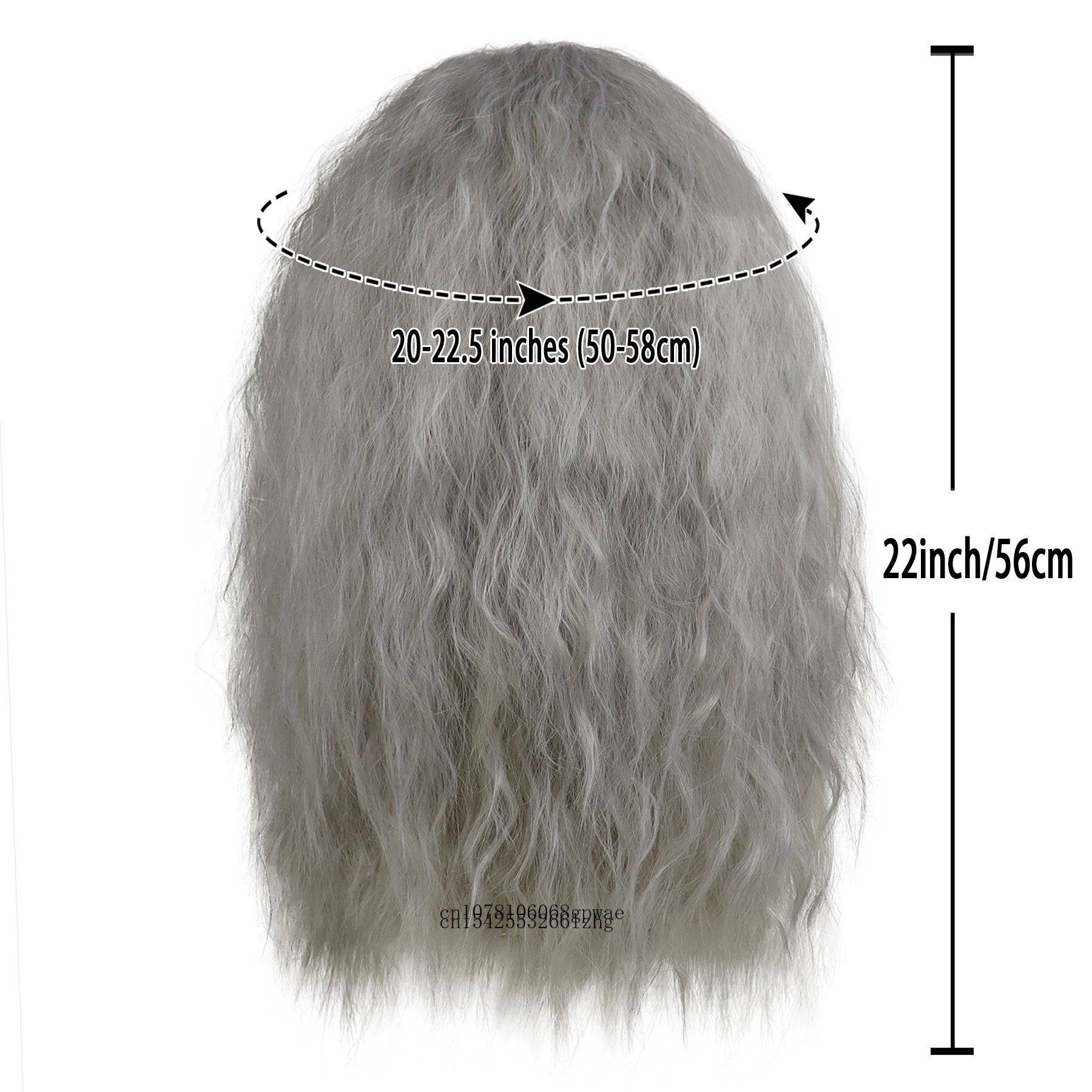 Dumbledore Cosplay Peruca Masculina, Onda Longa, Perucas de Barba Cinzenta, Cabelo Sintético, Escola de Halloween Gandalf Feiticeiro Traje, Homem