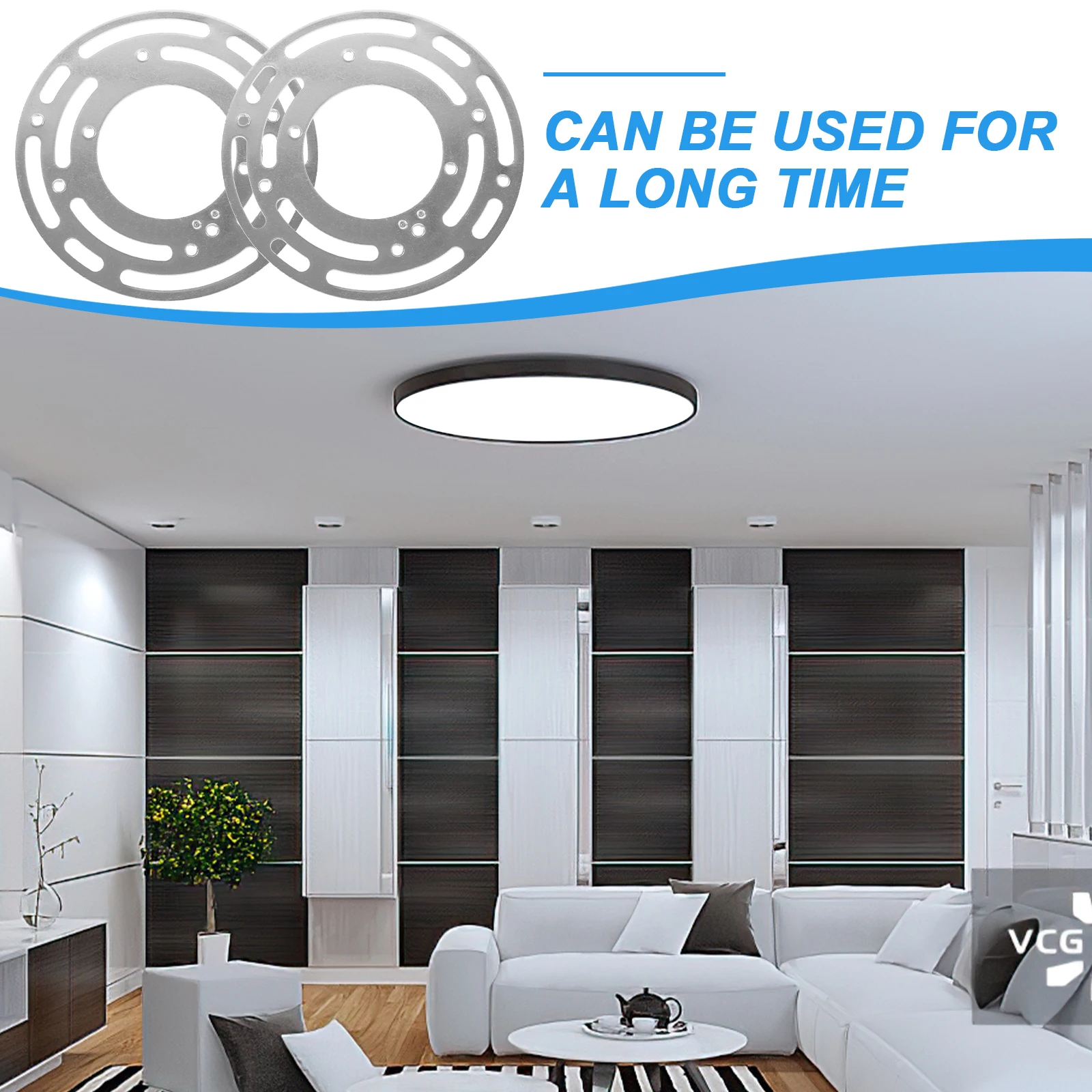 

2pcs Chandelier Bracket Stainless Steel Ceiling Lamp Fixture Mounting Bracket Wall Light Mounting Supplies Ceiling Light