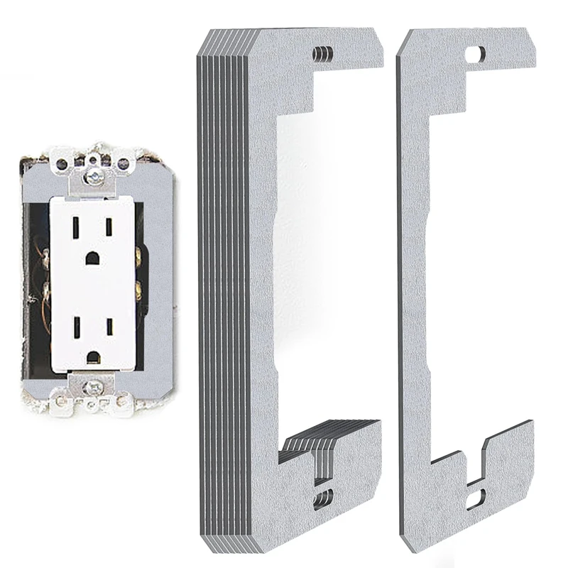 

Wall Plate Spacer- Metal Flush Fit Device Leveling Plates - Receptacle Spacers Shims Leveler For Fixing Walls