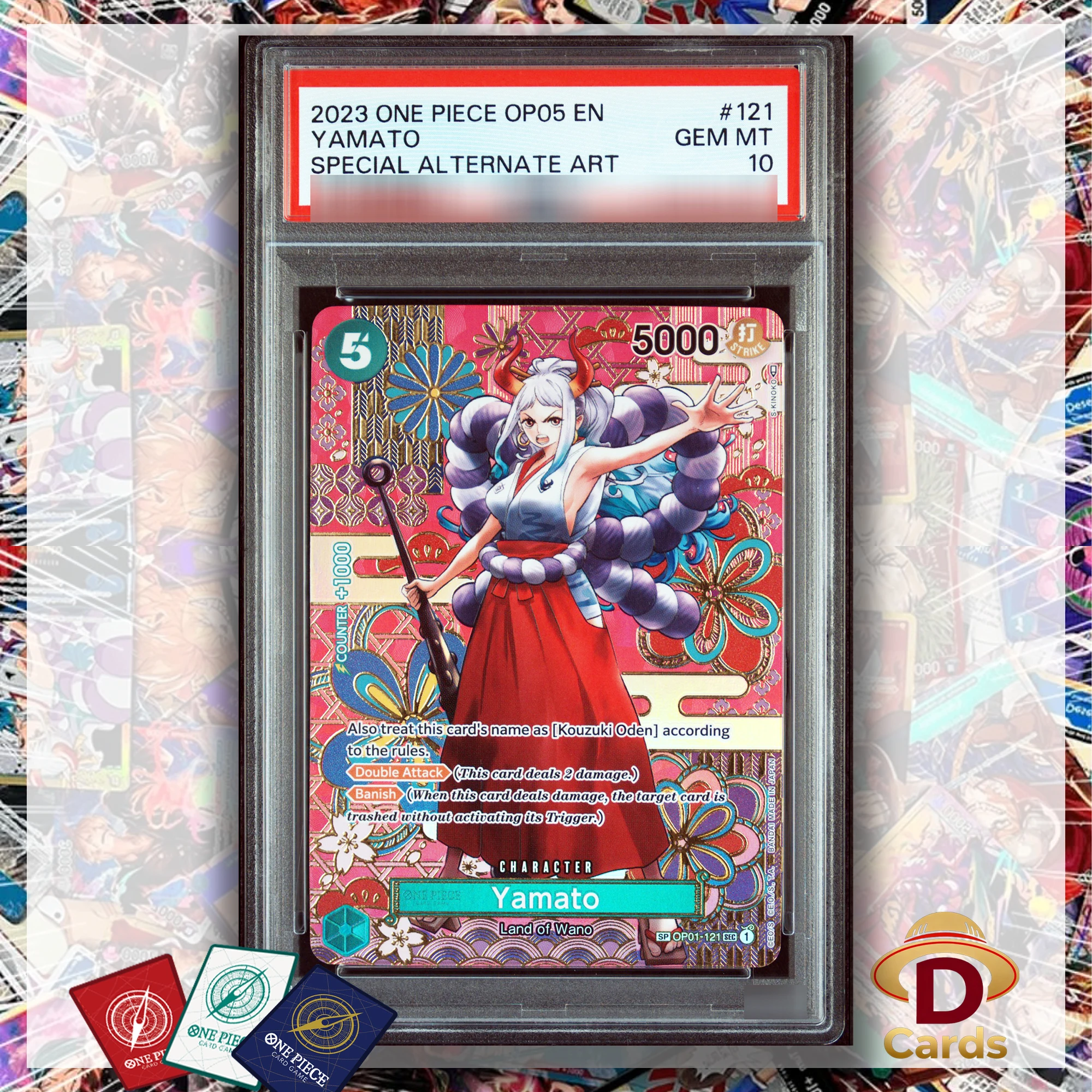 

Yamato OP01-121 Foil SP Ver. One Piece Proxy Card Special Alternate Art Set P/S/A10 Gemmt10 Card Collectibles Game Anime Cards