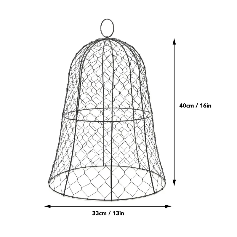 

Защитный клаш для растений, 10 упаковок, черный садовый клош из куриной проволоки, утолщенный строительный клаш для защиты растений, крышка