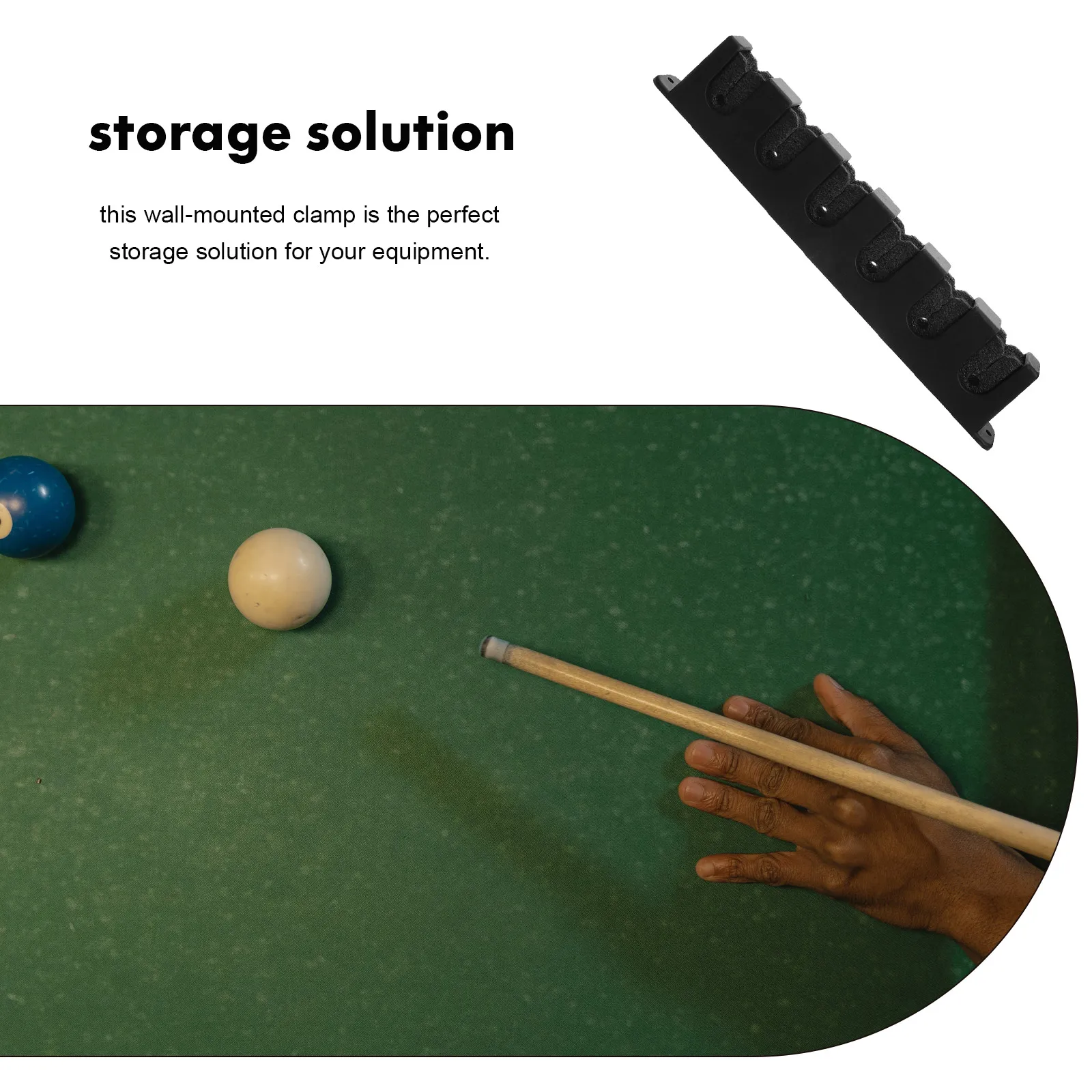 

2 Pcs Billiard for Pool Stick Billiards Holder Delicate Mount Abs Accessory