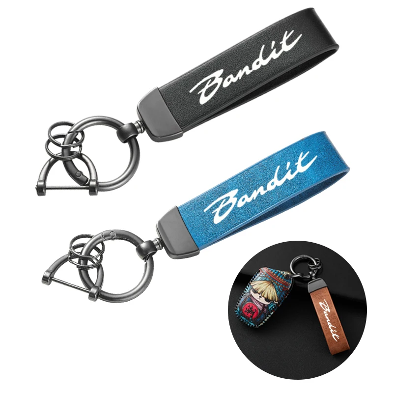 For SUZUKI Bandit S650 600 650 1200/S/N 1250 1250S GSF 1250 650 Motorcycle Color Changing Leather Trendy Brand Keychain