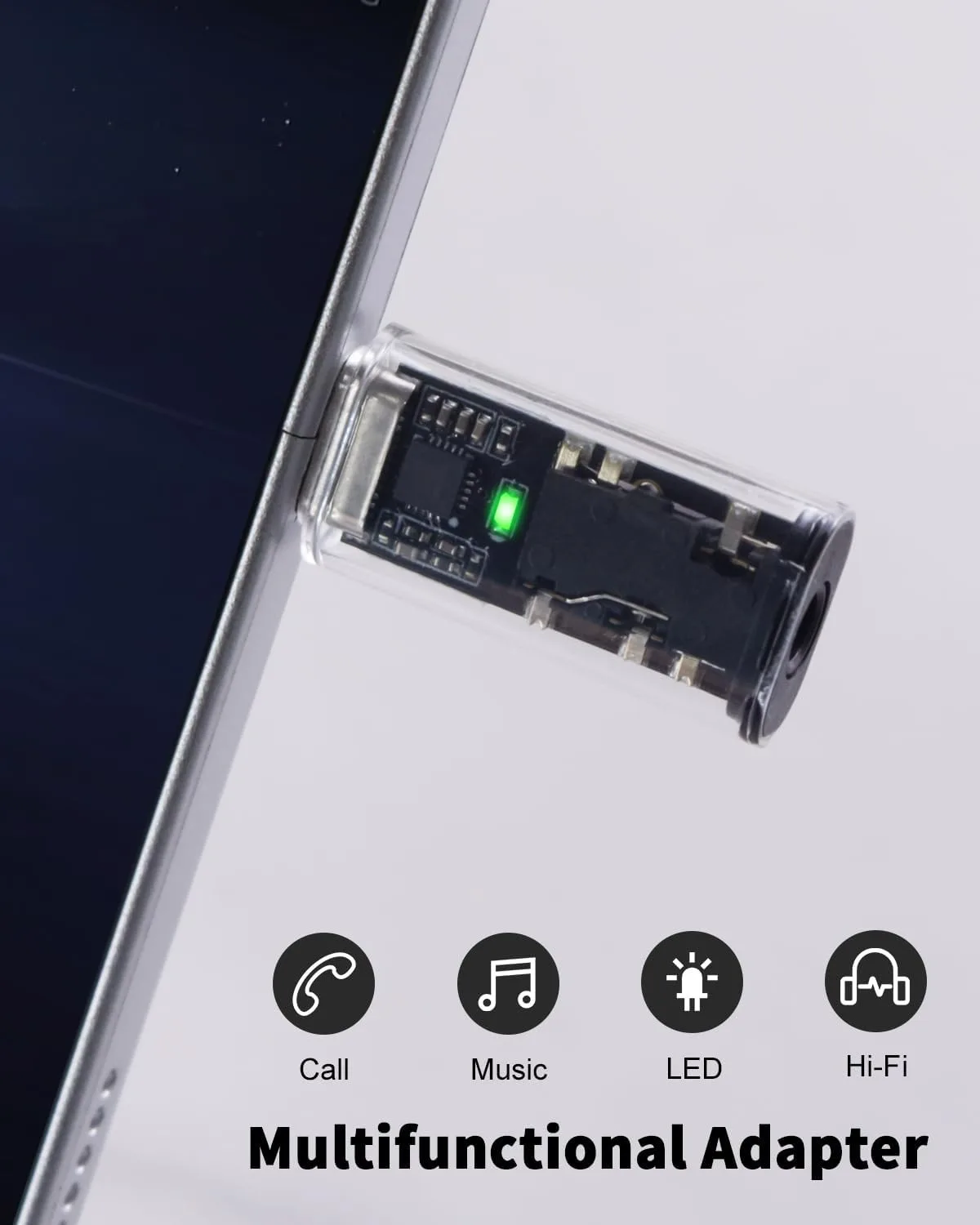 USB C Type-C to 3.5mm TRRS Audio Jack Headphone DAC Adapter Support Listening to Music and Calls for Mobile Phone Tablet