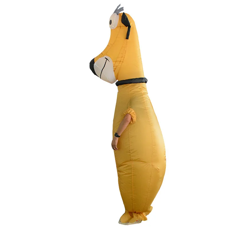 inflate yellow dog Cosplay wearable adult animal inflatable costume Halloween Adult Walking animal Funny Big Yellow Dog