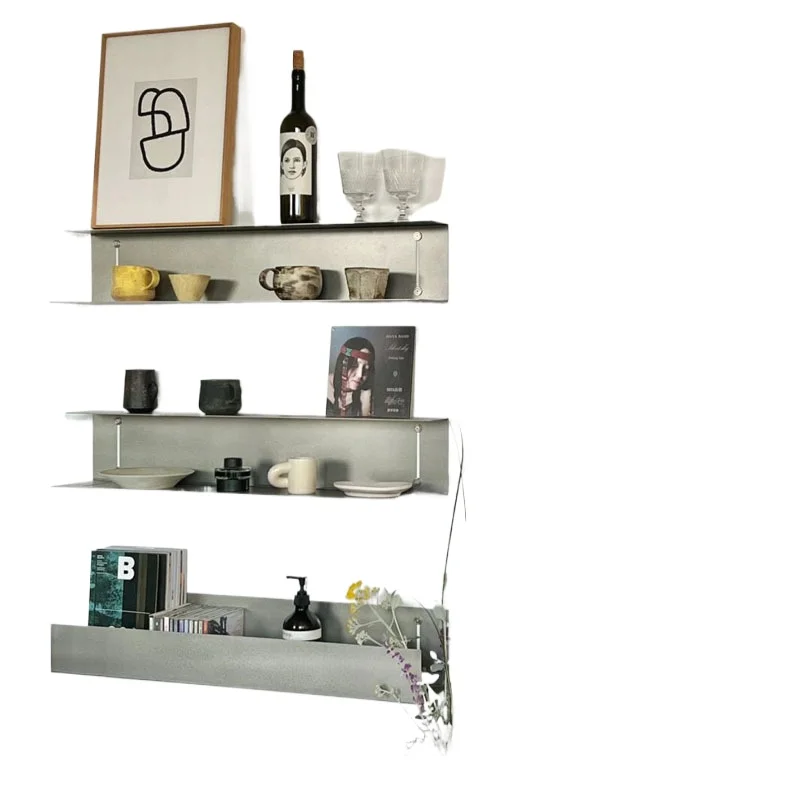 

One word baffle wall rack, wall stainless steel home display dining room kitchen living room wall display rack