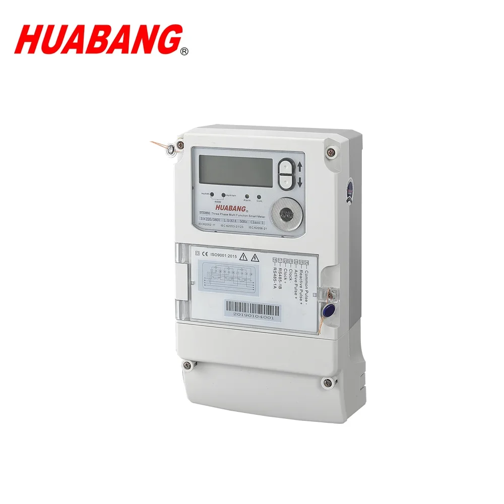 

Three phase wall mounted kwh energy consumption and monitoring by computer remotely multi tariff TOU multi function meter