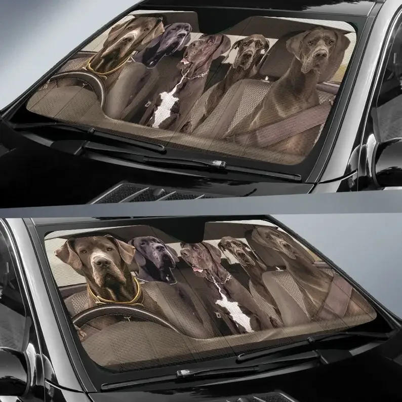 Great Dane Dogs 4 Auto Sun Shade, Dog Design, Car Sun Shade, Car Decor, Custom Print, Car Accessories, Guardian Dogs, Apollo of