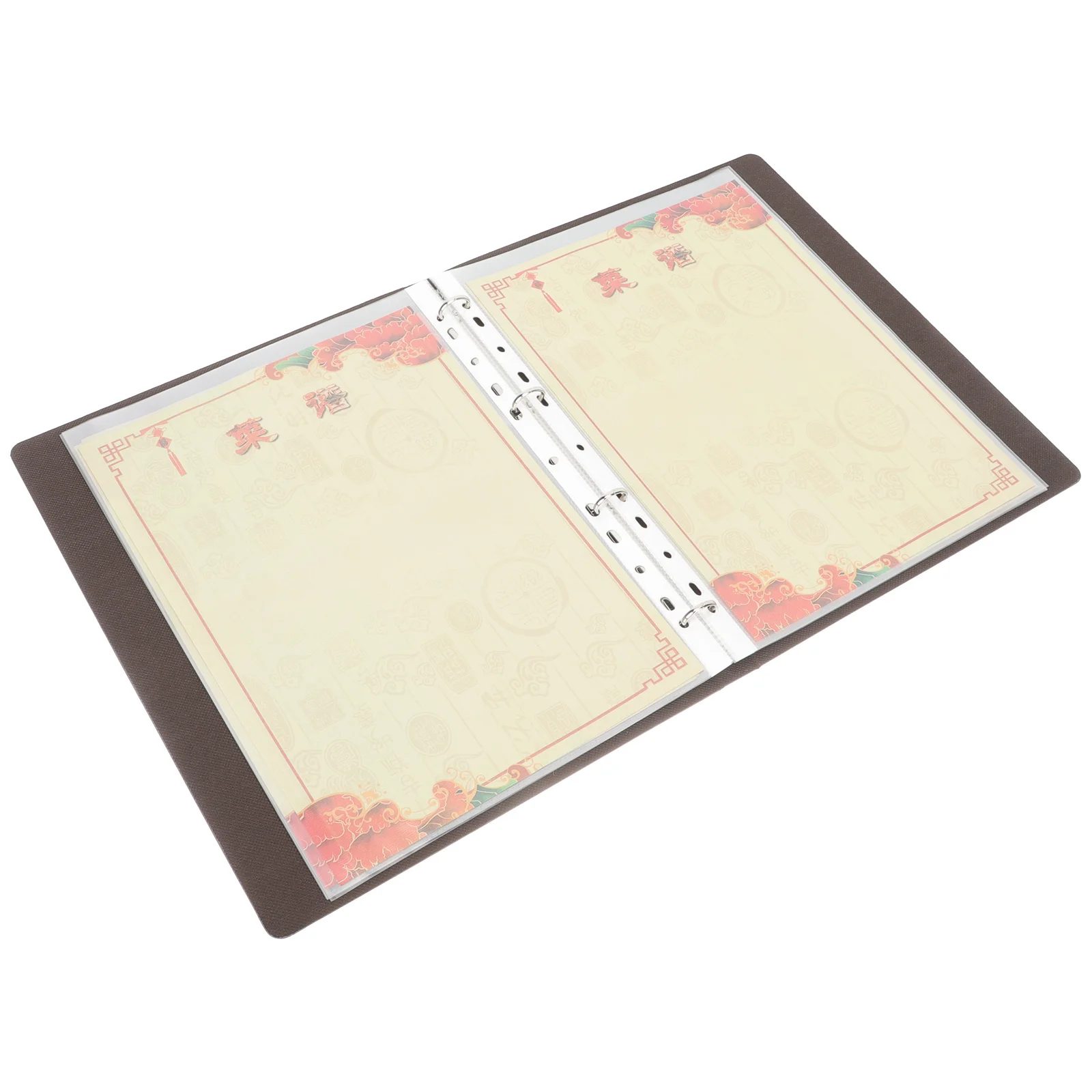 

Menu Protective Cover Transparent PU Detachable Durable Waterproof Folder for Restaurant Cafe Bar Menu Holder Price List Insert