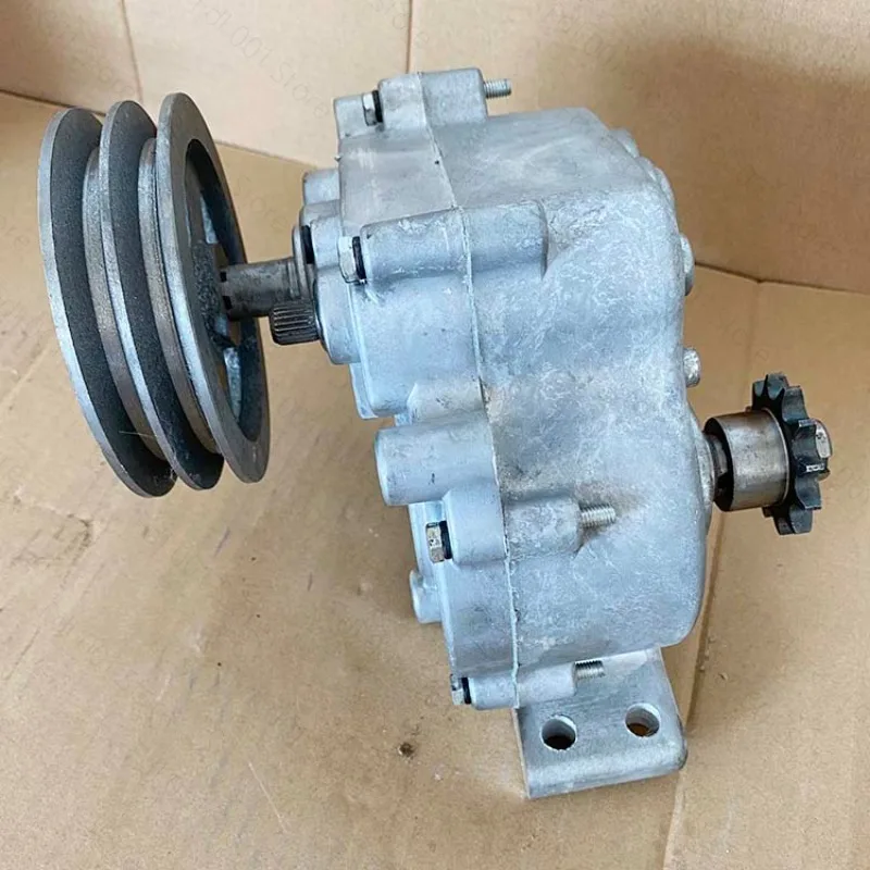 Optical cable tractor, lawn mower, propeller, gearbox, trolley, seeder, spraying machine, gear travel box