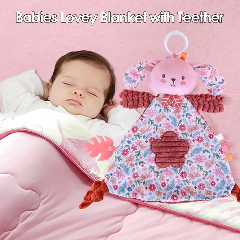 Kids Lovey Deken Olifant Bunny Rustgevende Deken Zachte Lovey Cartoon Veiligheidsdeken Pluche Knuffeldier Snuggler Voor Jongens