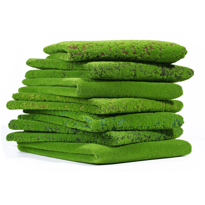 Artificial Green Plants Eternal Life Moss Grass Fake Grass Mini Landscape Crafts for Garden Home Hotel Decoration Straw Mattress