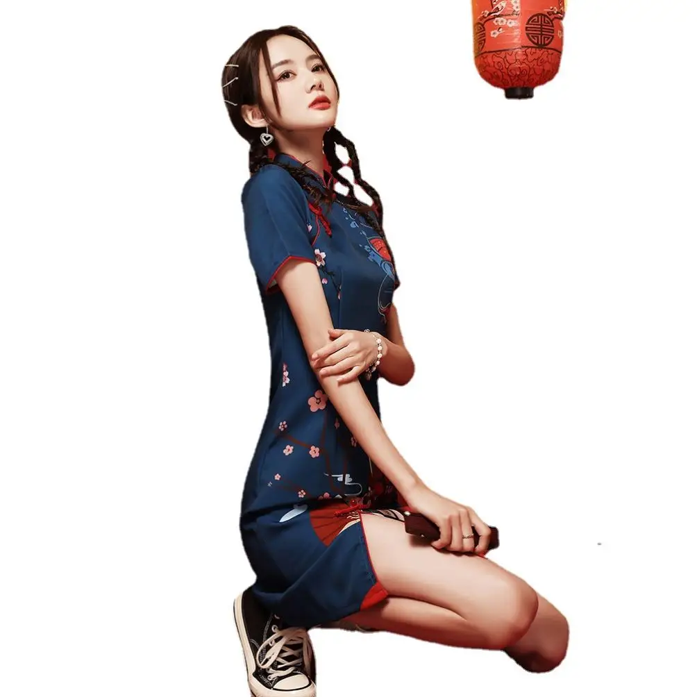 

Women's ort Dr Street Sle Summer Retro Wind All Cotton Material Small Size Cute Sle Casual Vintage Dr