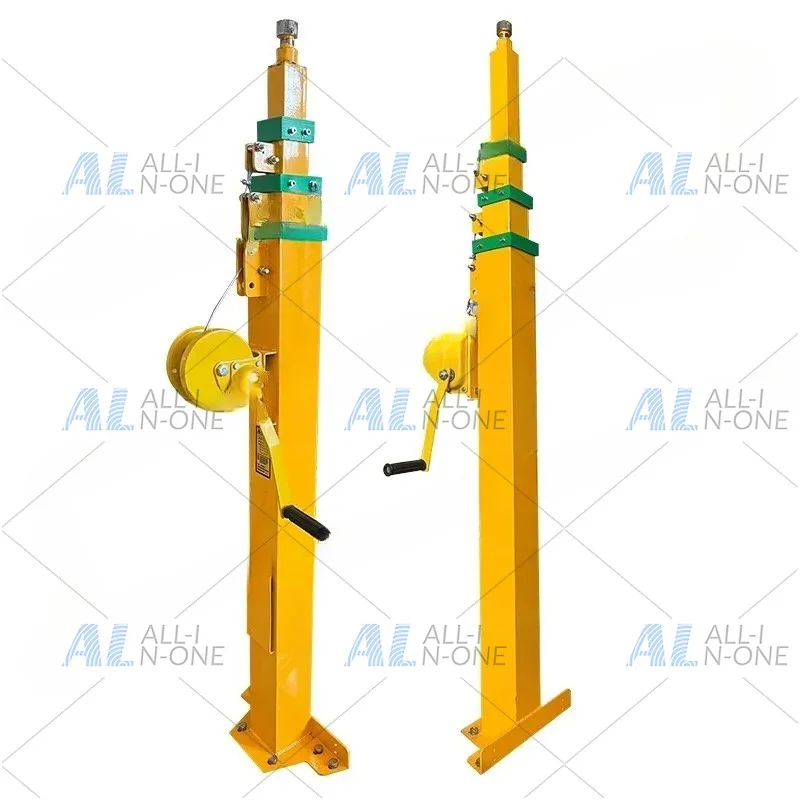 Hand cranked mechanical lifting mast manufacturer monitoring pole 4.5 meters, 6 meters, 7 meters, 9 meters