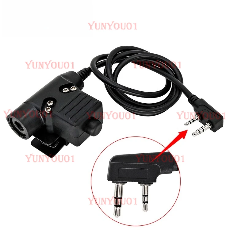 J Standard Large Socket Walkie-talkie Tactical Earphone Transmitter Button Switch Kenwood Interface K Head