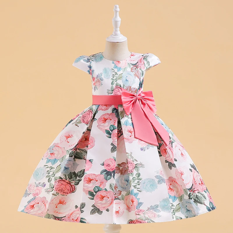 Fashion Children Girls' Princess Dress Cotton Sleeveless Flower Girl Dresses for Wedding Summer Dresses for Girls 4-13 Years