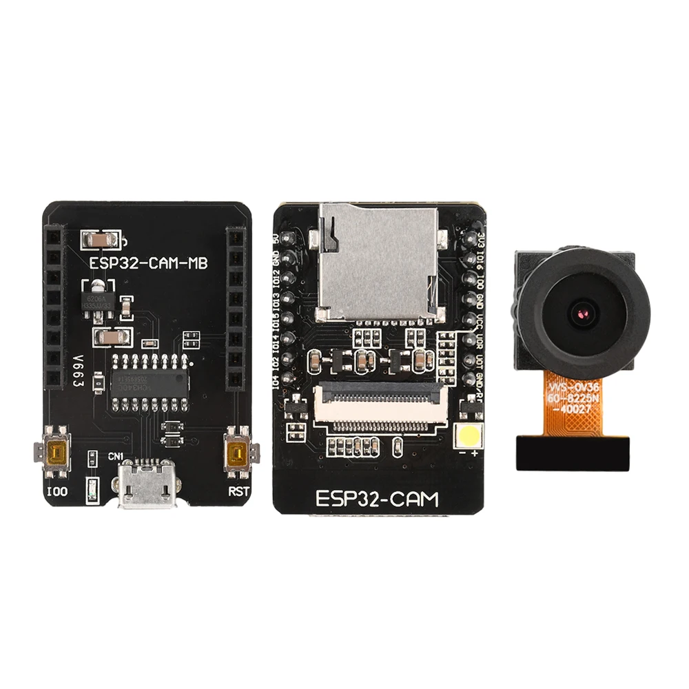 

ESP32-CAM WIFI BT Development Board Bluetooth 2.0MP ESP32-S Module with OV2640 Camera MICRO USB to Serial Port