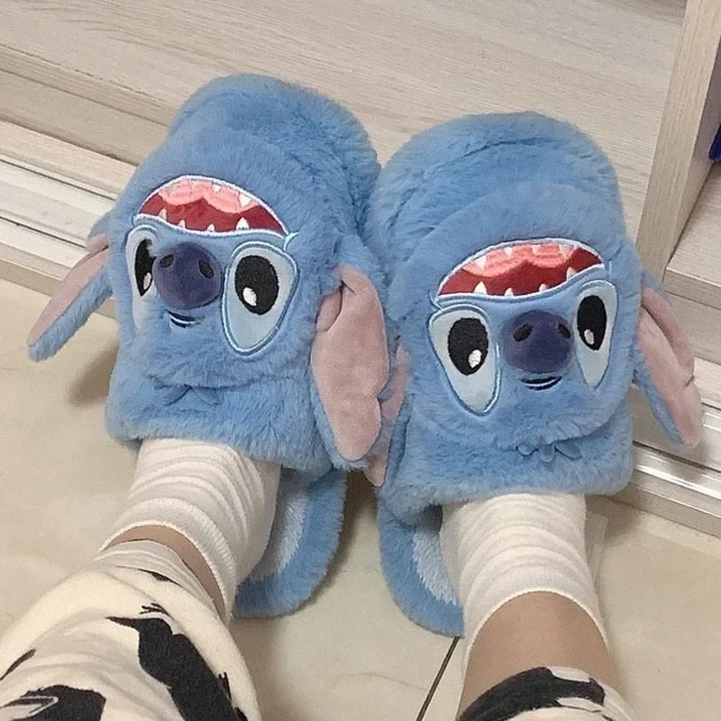 Disney girls princess cute Stitch Cotton slippers non-slip soft bottom sports shoes for girl gift