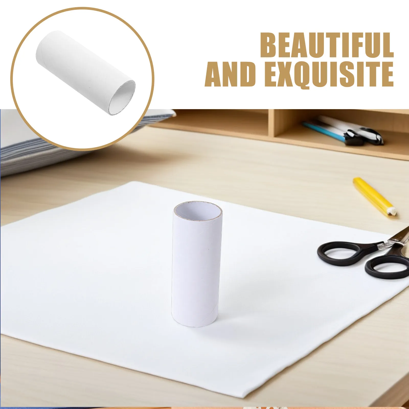 10Pcs Natural Kraft Cardboard Tubes for Craft Projects Art Storage Shipping Paintings Posters Drawings Documents Protection