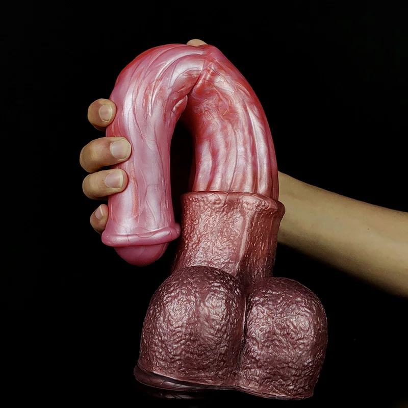 YOCY Realistic Horse Dildo Silicone 13.69 inch Huge Long Dildo For Anal Stimulation G-Spot Penis Cock With Sucker Adult Sex Shop