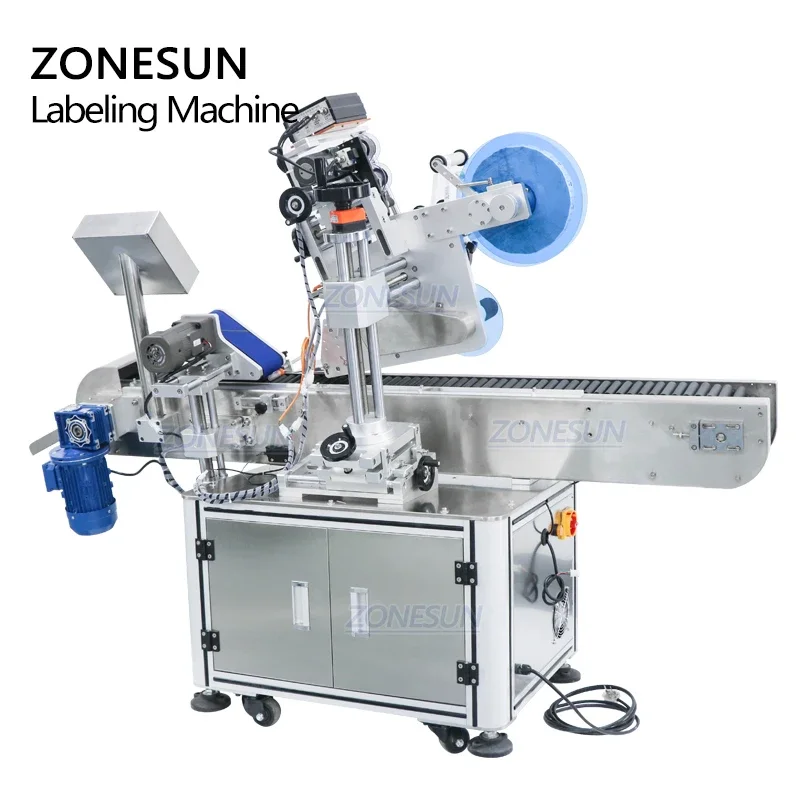 ZONESUN XL-T823 Automatic Round Medicine Bottle Pen Vial Smoke Oil Cigarette Bottle Adhesive Sticker Packing Labeling Machine