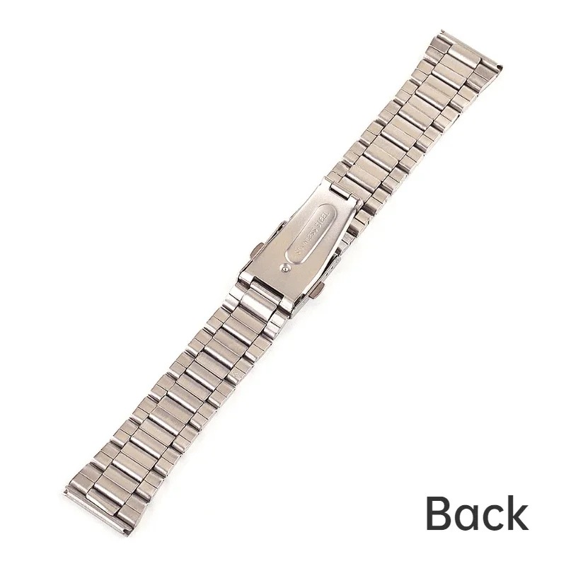 Stainless Steel Links Watch Bands 12/14/16/18/20/22/24mm Metal Strap Clasp Replacement Light Weight Band Watch Accessories