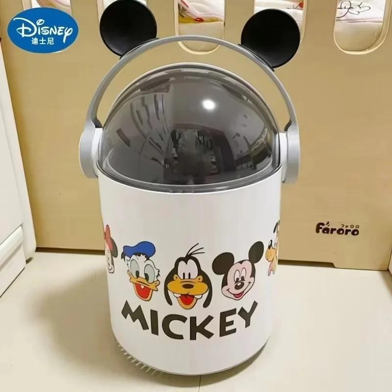 Disney Mouse Mickey Clamshell Dustbin Trash Can Rubbish Bin Garbage Kawaii Trash Can Bedroom Living Room Toilet Paper Basket