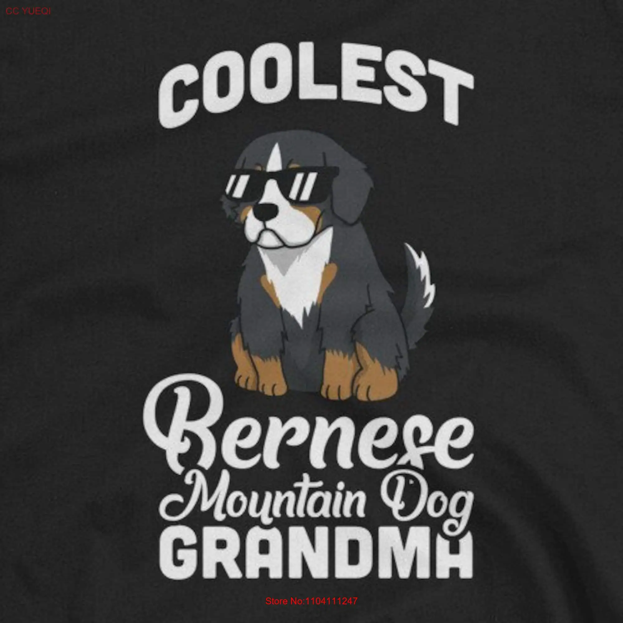 Bernese Mountain Dog Coolest Grandma T Shirt Funny long or short sleeves