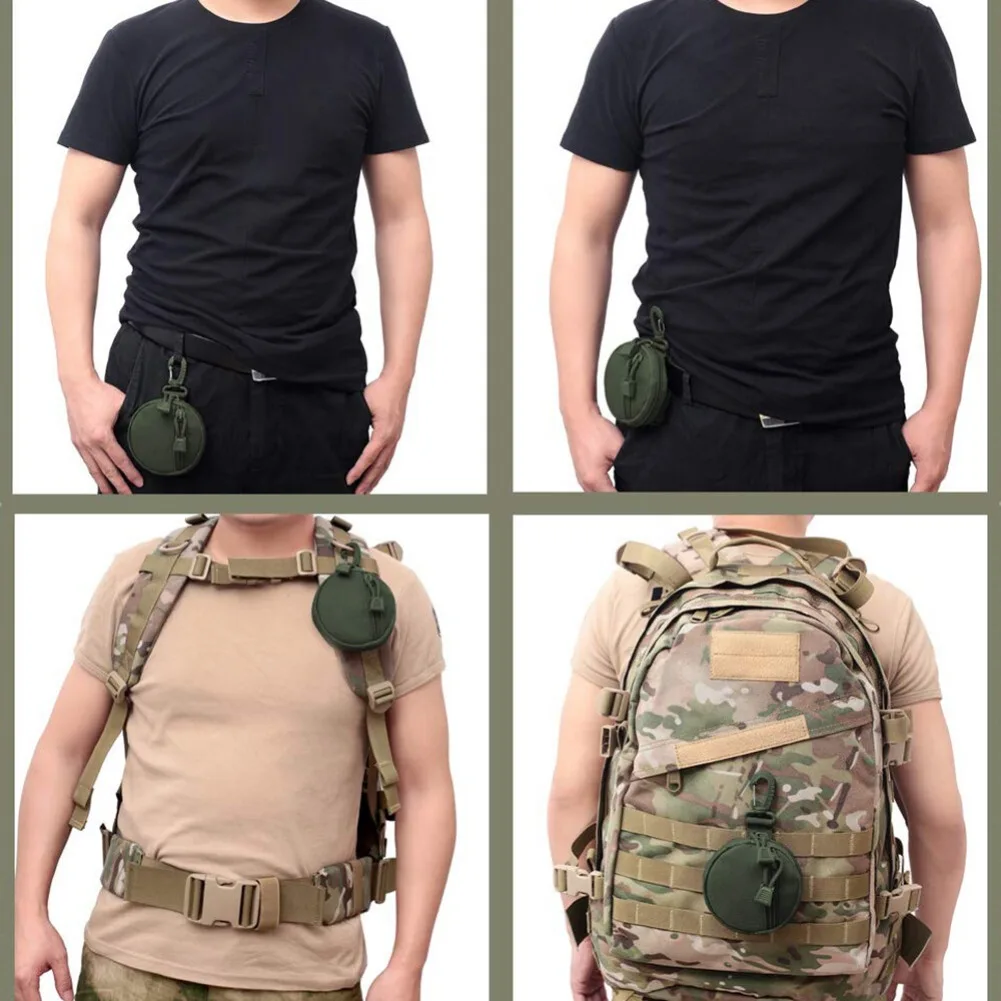 Portafogli tattici EDC Mini Portachiavi Portafogli da uomo Portamonete Custodia per auricolari Portachiavi Borsa militare piccola Tasca Cintura Marsupio