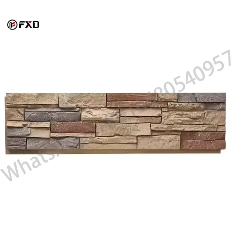 Polyurethane PU Stone Wall Panel Rock Panel 3D Mushroom Stone Artificial Stone Wall Panel for Home Decorative