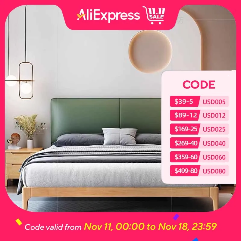 

Водонепроницаемая мягкая двуспальная кровать из дерева Kawaii, элитные европейские современные двуспальные кровати для спальни, мягкая мебель Camas De Casal