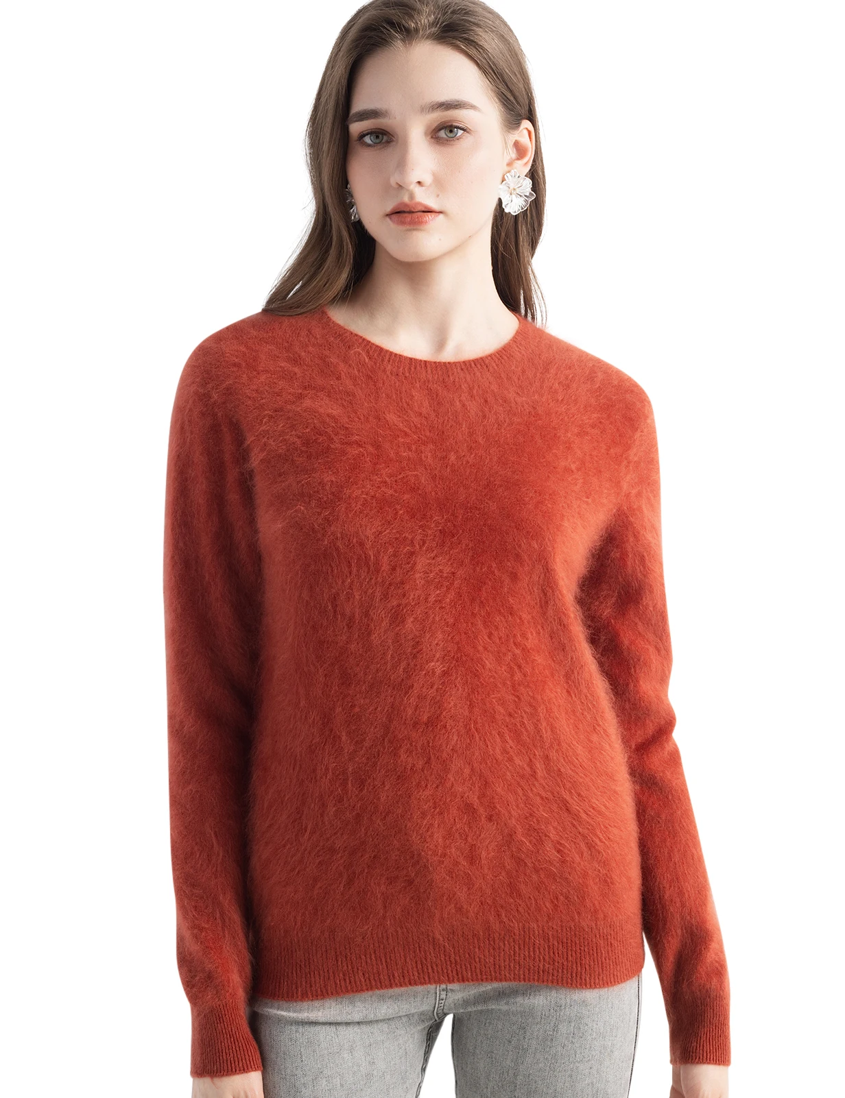 

Cashmere Women's Sweater 100% Pure Cashmere Sweater Fall Winter Crew Neck Soft Long Sleeve Pullover New Knit Tops Women Clothing