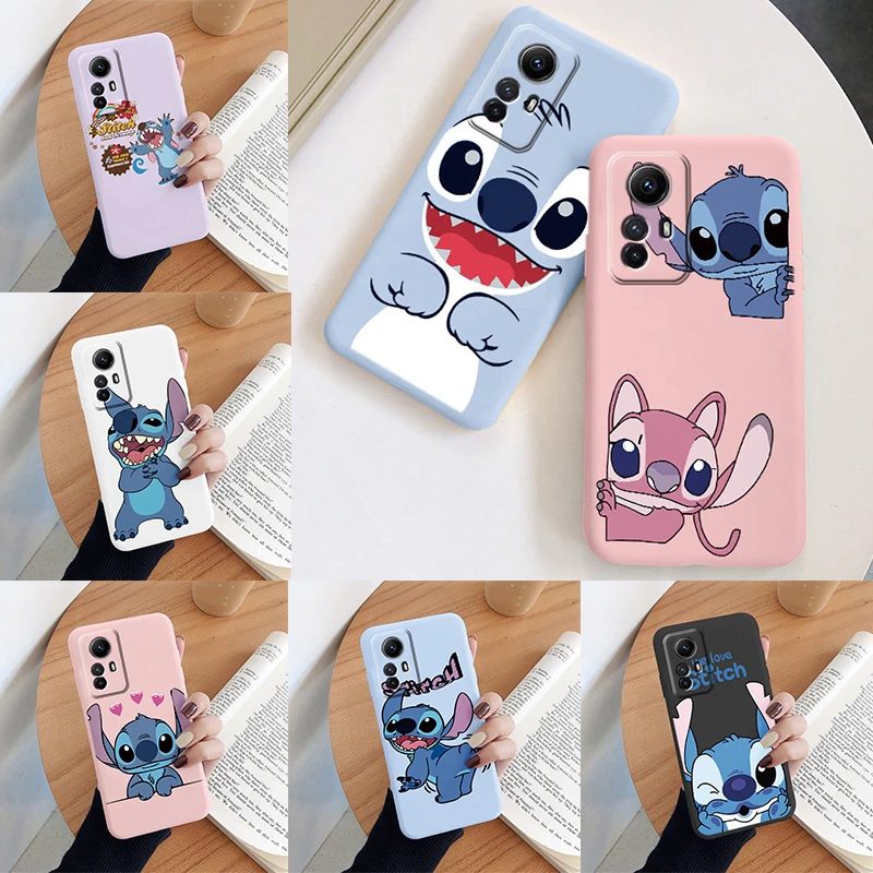 For Redmi Note 12S Case Cute Lilo Stitch Angel Cover Silicone Soft Slim Cartoon Pattern Funda For Xiaomi Redmi Note12S 12S Shell