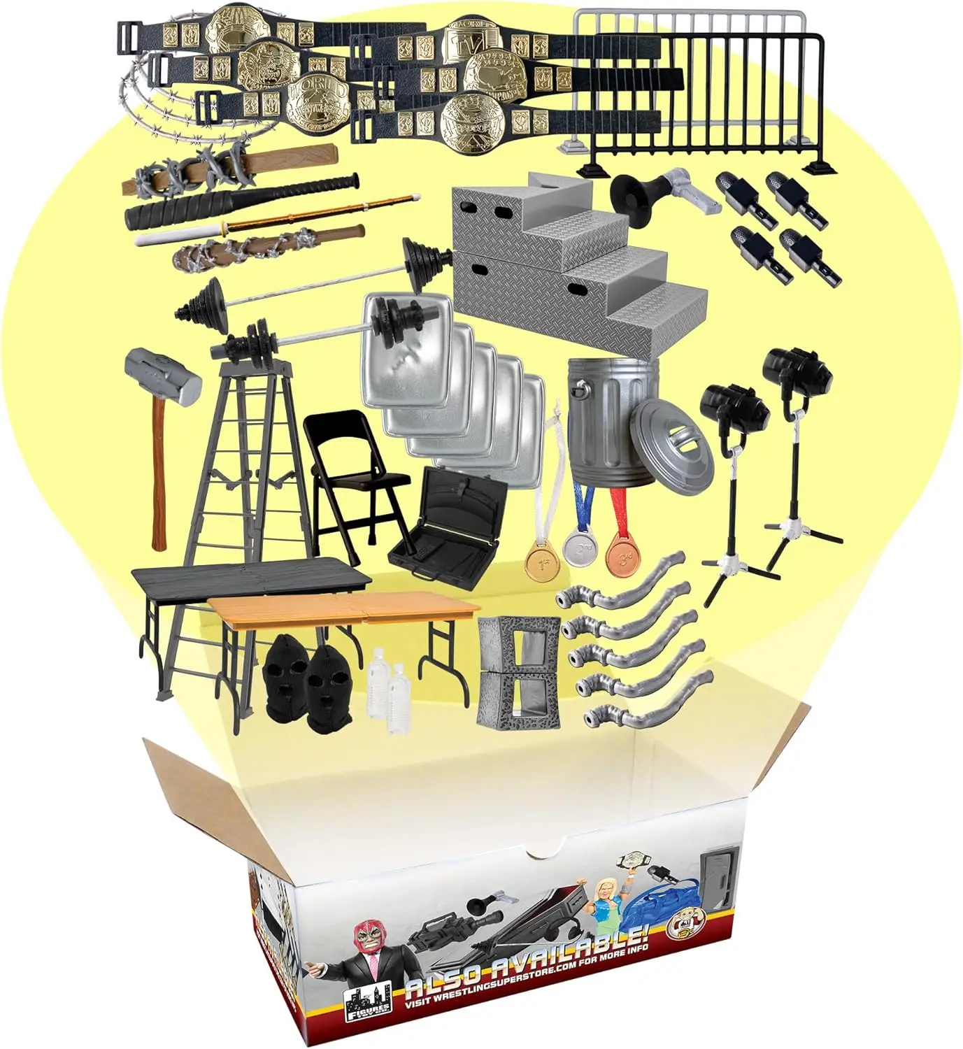 

Стартовый набор аксессуаров из 50 предметов для фигурок борьбы, игровых наборов, подходящих для детей от 4 лет