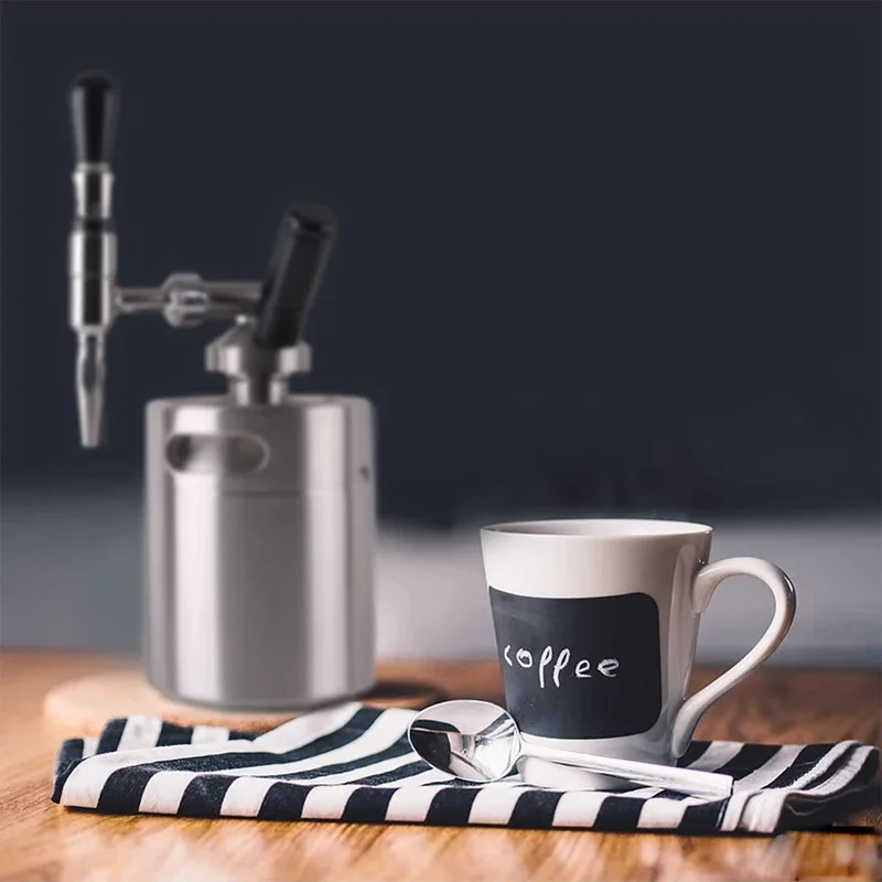 Nitrogen Coffee Pot Cold Brew Coffee Maker Stainless Steel With Convenient Faucet Sanitary Corrosion Resistant