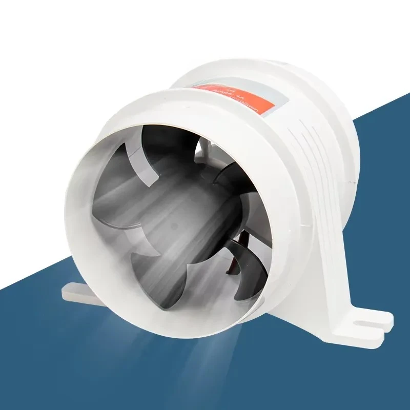 Marine Bilge Blower Fan 12V 24V ABS Plastic 5 Blade Ventilation Exhaust for Boat RV Yacht Cabin Air Circulation System