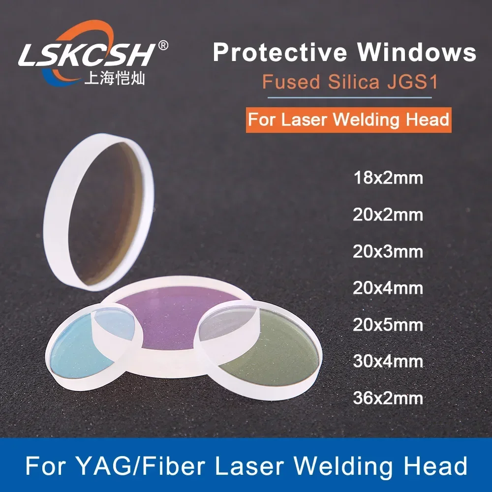  10Pcs/Lot Laser Welding Head Protective Windows 18*2 20*2/3/4/5mm 30*4mm 25*2/3  36*2mm For Fiber Hand Welding Machines