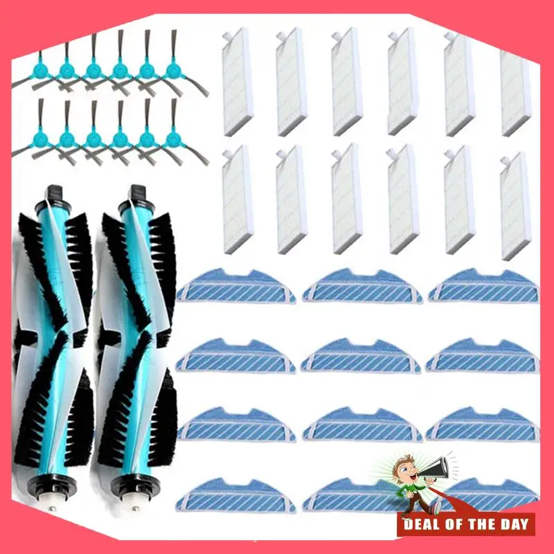 Juego de piezas de repuesto de entrega en 24 horas, incluye cepillo principal, Cepillo Lateral, filtro Hepa, paño de mopa para Robot aspirador Conga 1290 1390 1590