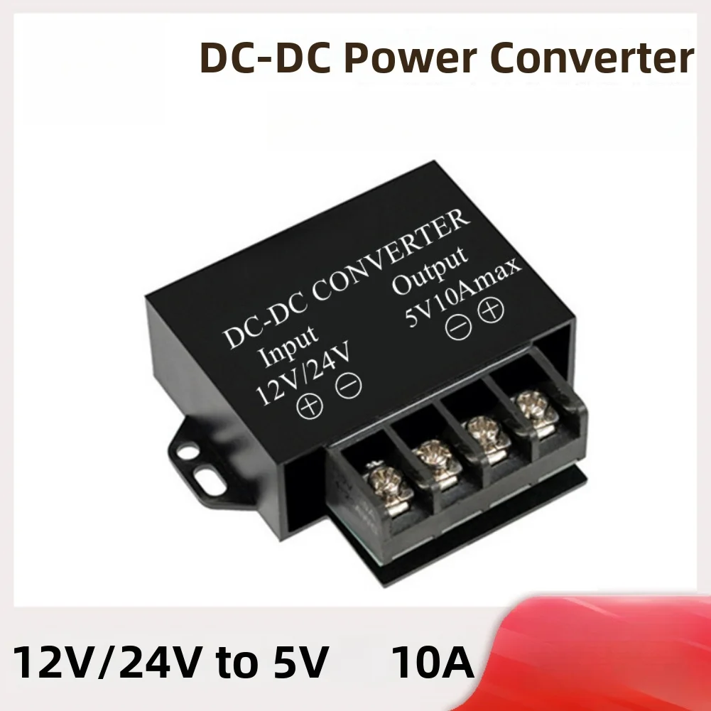 50W 5V 10A Converter DC DC Step Down Power Supply for LED Panels Car Electronics Input 8-35V 12V 24V Compatible