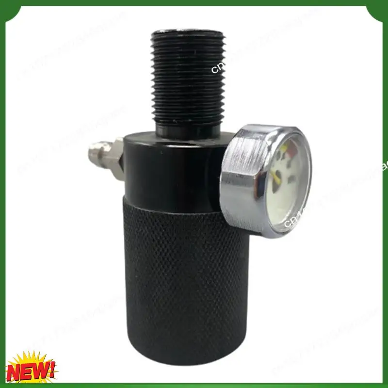 

A48I Адаптер клапана газовой бутылки высокого давления Надувной адаптер Манометр Надувной адаптер Клапан давления с двойным отверстием