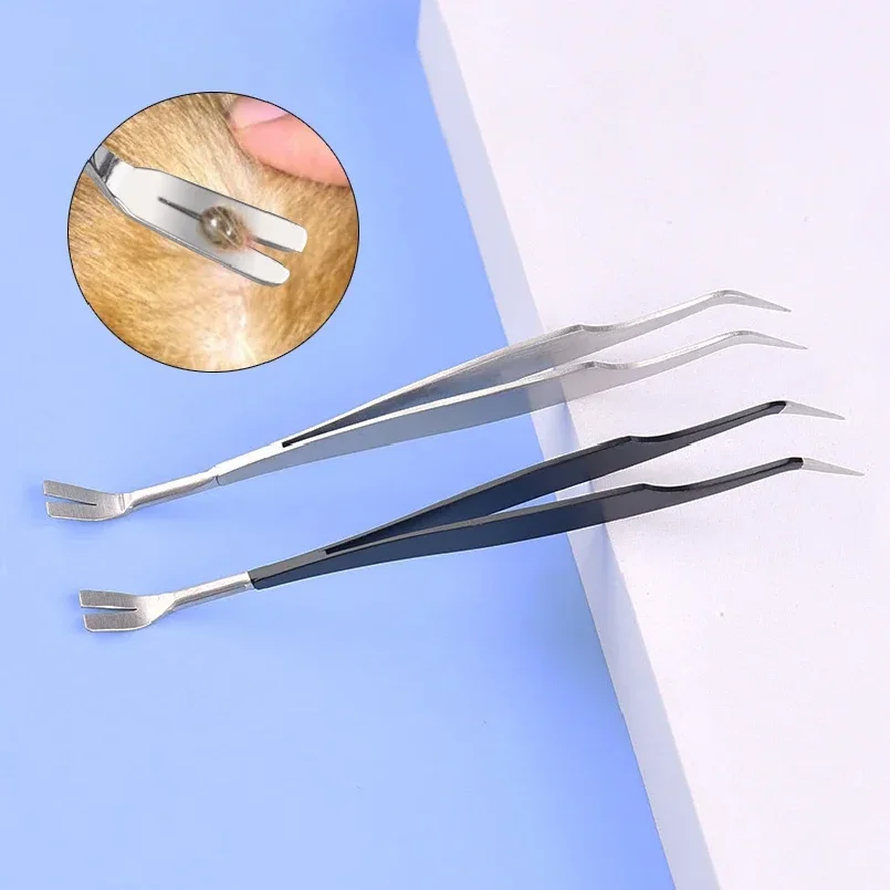 2 in 1 Tick Remover Tool Professional Removal Tweezers for Humans & Pets Pets Flea and Tick Removal Remover Tools