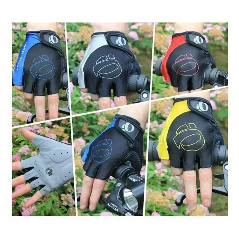 Unisex 1Pair Gel Half Finger Cycling Gloves Anti-Slip Anti-sweat Anti Shock MTB Road Bike Gloves Bicycle Left-Right Hand Gloves