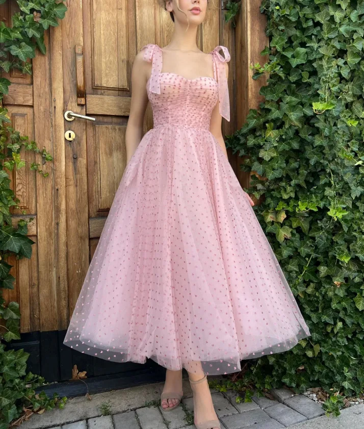 

Small Female Pink Fairy Fluffy Dress Banquet Travel Birthday Party Strap Robe Femme Chic Et Élégante Formal Dress Women Elegant