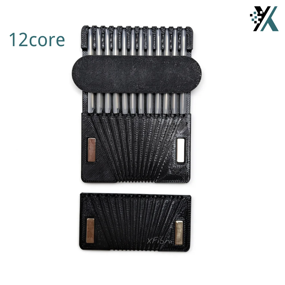 Fiber Heat Shrink Sleeve Threading Card 12 Holes Magnetic Fiber Threading Board for FTTH Fiber Splicing Work
